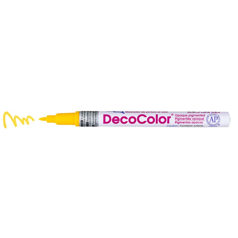 Marvy Uchida Uchida 200-6A 6-Piece Decocolor Fine Point Paint Marker Set, Red, Blue, Yellow, Green, Black, White - Image 2
